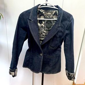 Guess denim blazer.